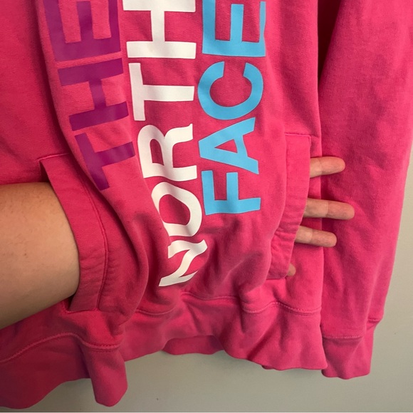 L/G the North Face pink kangaroo pullover hoodie - Picture 7 of 8